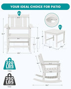 SERWALL Outdoor Rocking Chairs Set of 2 - Image 2