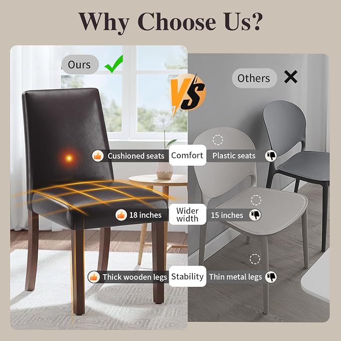 Dining Chairs Set of 4, Modern Dining Room Chairs - Image 5