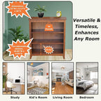 Solid Wood Bookcase 36" High, Adjustable Shelves, Kitchen/Dining Furniture - Image 4