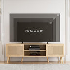 ZttRiee TV Stand for TVs up to 65'', Entertainment Center - Image 3