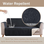 Water Repellent Loveseat Cover for 2 Cushion Couch, Machine Washable Love Seat - Image 2