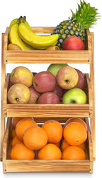 Merysen 3 Tier Wooden Fruit Basket - Image 4