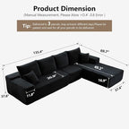 135" Cloud Sectional Couch - Image 2
