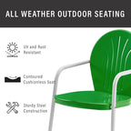 Crosley Furniture Griffith Outdoor Chair, Retro Metal Patio Chairs - Image 10