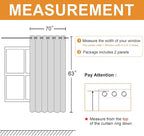 Room Darkening Curtains for Bedroom, 70 x 63 Inches, 2 Panels | Thermal - Image 7