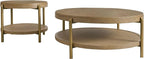 Coaster Home Furnishings Arini 2-piece Round Coffee and End Table Set Sand Wash by CoasterFineFurniture