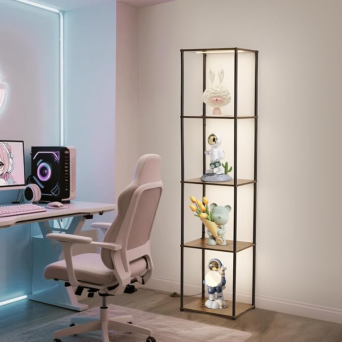 Tall Display Shelf with Lights, Dimmable LED Display Cases - Image 7