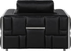 Blackjack Furniture Catania Modern Top Grain Italian Leather Sofa Set - Image 3