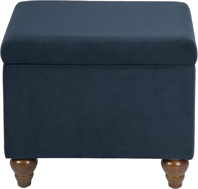Homepop Home Decor | Upholstered Medium Rectangular Storage Ottoman | Hinged - Image 7
