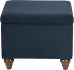Homepop Home Decor | Upholstered Medium Rectangular Storage Ottoman | Hinged - Image 7