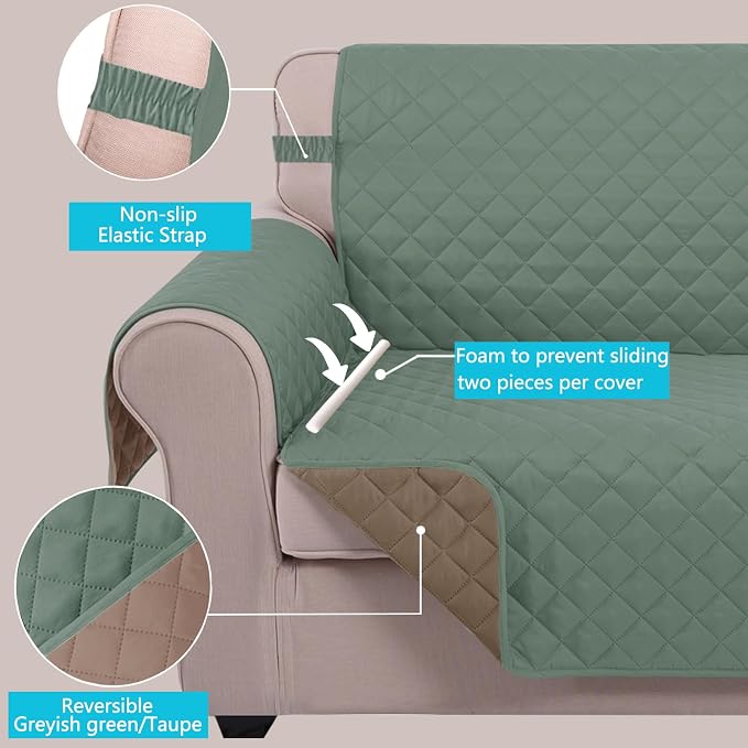 U-NICE HOME Reversible 23''Recliner Small Chair Cover, Pet Friendly, Elastic - Image 3