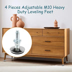 4 Set M10 Leveling Feet with 4-Pronged T Nut, Adjustable Leg Levelers Heavy - Image 5
