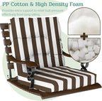 Outdoor Chair Cushions Set of 2, High Back Soft Seat Pad, Indoor Outside Use - Image 4