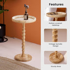 Drink Table，Rattan Round Small Side Table - Image 4