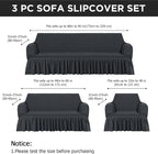 Fanfanwin 3 Pcs Sofa Slipcover Set - Image 2