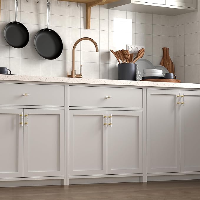 Rergy Cabinet Handles Marble Drawer Pulls and Knobs, T-Bar Hardware - Image 7