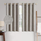 MIULEE 100% Blackout Linen Curtains by MIULEE