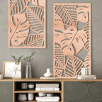 IARTTOP Large Wood Tropical Wall Art 15.9X32 Inch Carved Palm Leaves Wall Decor - Image 8