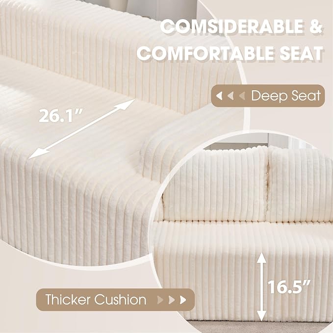 Modular Sectional Sofa Couches L-Shape Couch 3 Seat Modular Sofa Memory Foam - Image 3