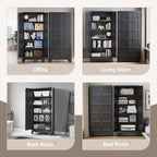 Yizosh Metal Pantry Cabinet, - Image 5