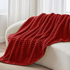 BEDELITE Ribbed Fleece Throw Blanket - Image 8