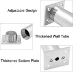 Set of 4 Aluminum Alloy Furniture Legs 7 Inch Height, 1.5 Inch Diameter - Image 4