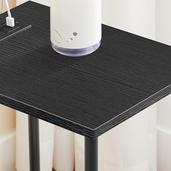 HOOBRO Side Table with Charging Station, End Table with USB Port and Outlets - Image 6