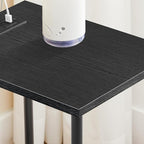 HOOBRO Side Table with Charging Station, Nightstand with 2-Layer Storage Shelves - Image 7