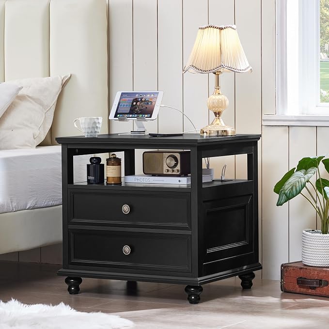 Joaxswe Farmhouse Nightstand Set of 2 - Image 4