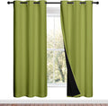 NICETOWN 100% Blackout Window Curtain Panels, Fresh Green, 2 Pieces, 42-inch by NICETOWN