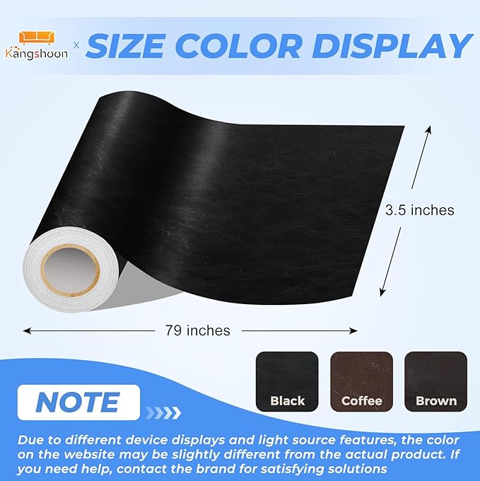 Leather Repair Patches, 3.5X79 Inch Self-Adhesive Leather Repair Tape, Stretch - Image 2