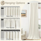 36 Inch Length Linen Blackout Curtains - Image 6