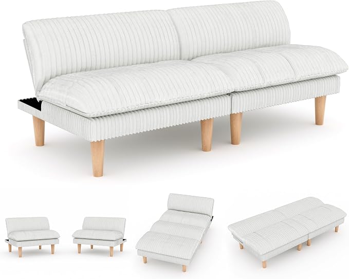 Ribilake 69" Futon Sofa Bed, 4 in 1 Multi-Function Couch Sleeper - Image 4