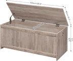 HOOBRO Storage Bench, 39.3" Retro Wooden Storage Chest, Wooden Storage Trunk - Image 3