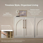 mopio Blake Storage Cabinet, Small Modular Accent Display Sideboard Buffet - Image 3