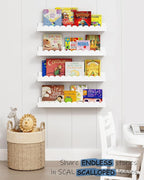 Harwaya Scalloped Nursery Floating Shelves - Image 2