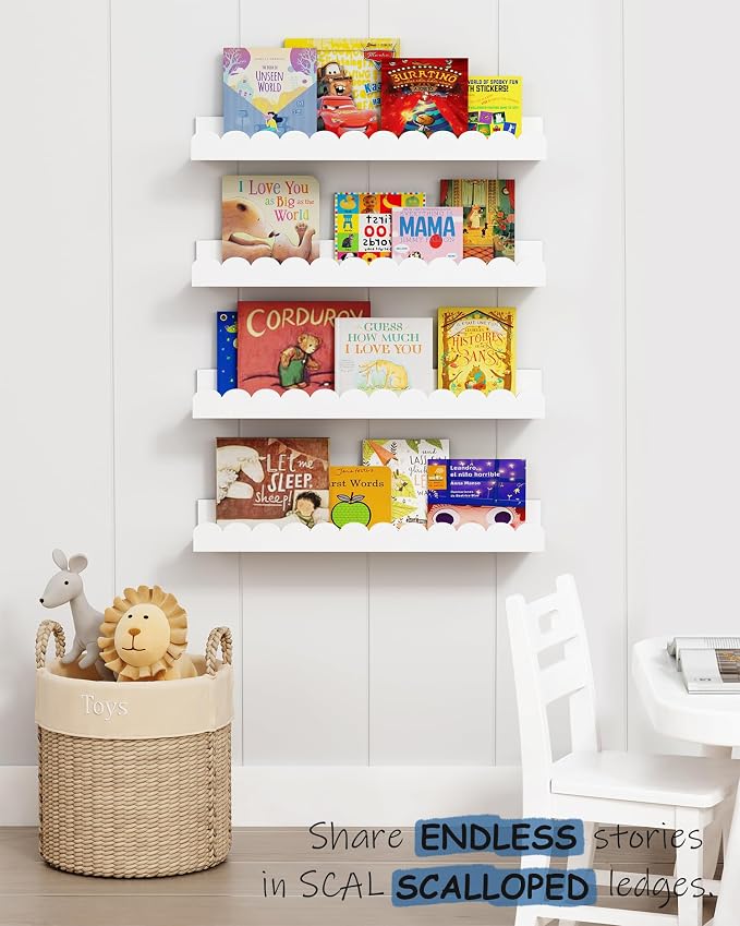 Harwaya Scalloped Nursery Floating Shelves - Image 2