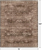 Boho Taupe Brown Living Room Rug 8x10 - Image 2