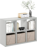 Furinno CUBICLE Book Shelf, 6-Cube Bookshelf, Extra Thick Frame Horizontally & by Furinno-FitsYourSpaceFitsYourBudget