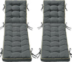 2 Pack 80x26 Inch Folding Chaise Lounge Cushion Quick Dry by AMCATON