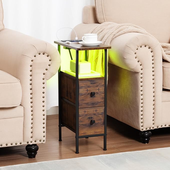 LOAKEKEL Narrow End Table Living Room - Image 2