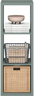 Furinno Cubicle Book Shelf, 3-Cube Bookshelf, Extra Thick Frame Horizontally & - Image 7