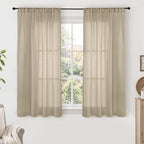 BGment Camel Linen Curtains 48 Inches Long by BGment