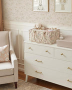 Blissful Diary Floral Diaper Caddy Organizer, Stylish Nursery Storage Basket - Image 5