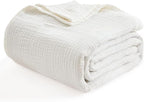 EMME Muslin Blankets for Adults White Small Blanket 40" x 50" | Throw Blanket - Image 5