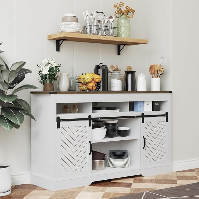 RoyalCraft TV Stand for 65+ Inch TV: Farmhouse Entertainment Center - Image 7