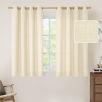 Light Filtering Linen Curtains 54 Inch Long by LAMIT