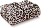 BEDELITE Fleece Blanket Soft Plush Twin Size Blanket White Leopard 60"x80" | - Image 7