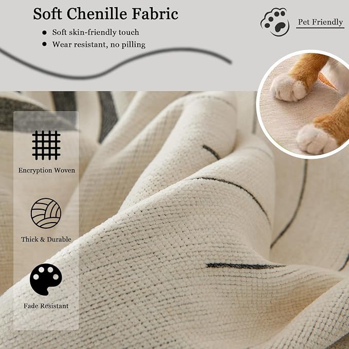 DREAMINGO Couch Cover Reversible Chenille Furniture Protector Sofa Covers - Image 3