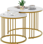 Garden 4 you Coffee Table Faux Marble Nesting Table by Garden4you